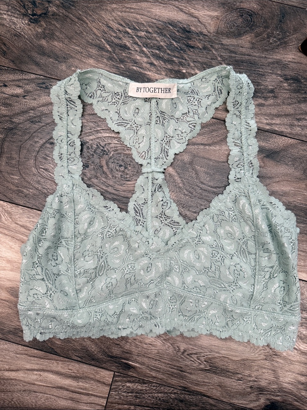 By Together Mint Green Lace Bralette Size M-L